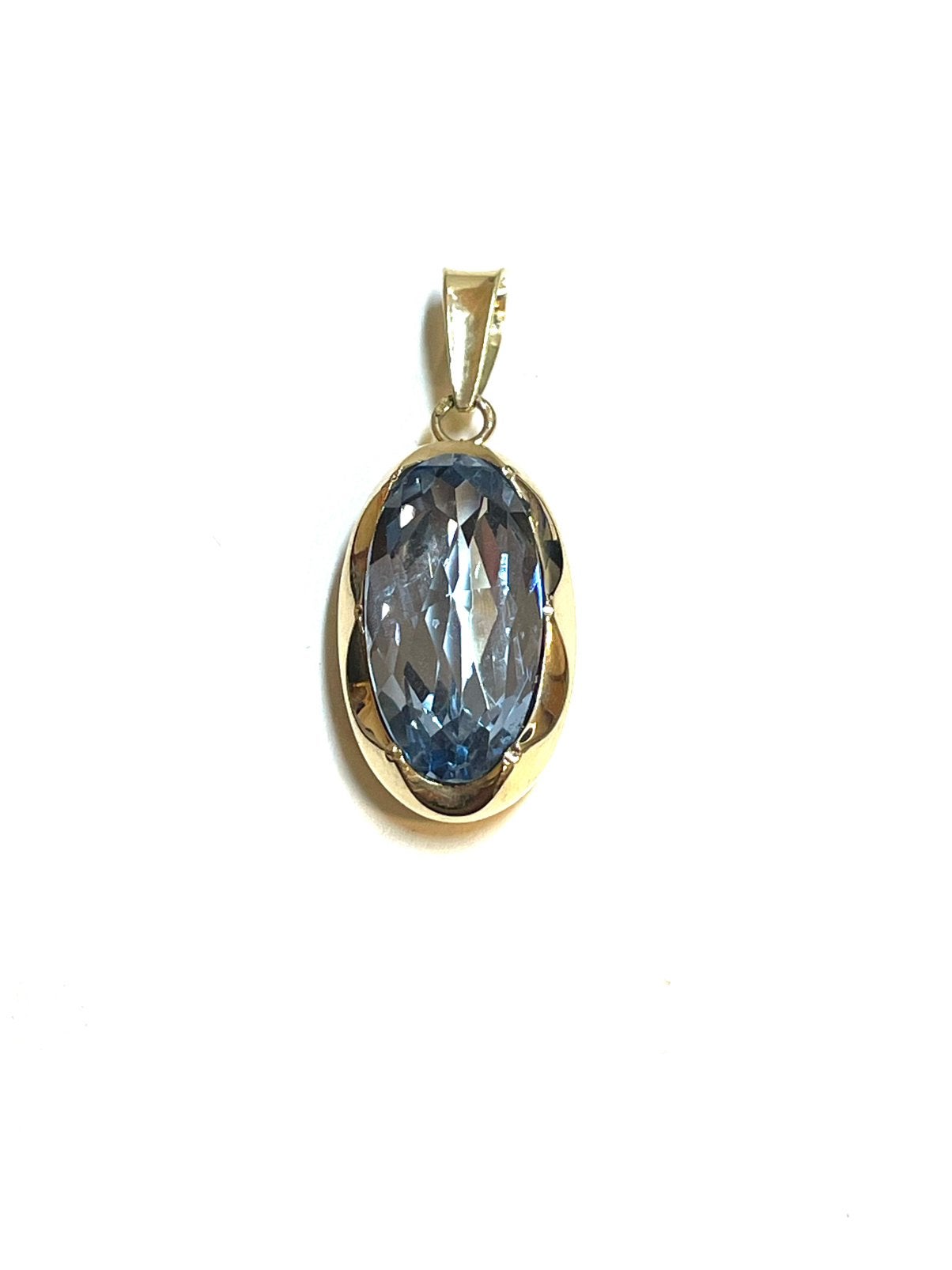 14k gouden hanger met een topaas, Overige voorstellingen, -, -, Ophalen of Verzenden