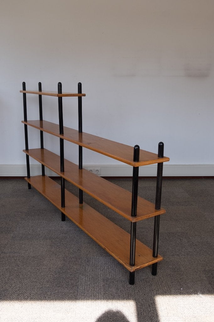 Vintage Stokkenkast Willem Lutjens voor Gouda den Boer, Huis en Inrichting, Overige houtsoorten, Gebruikt, 100 tot 150 cm, 150 tot 200 cm