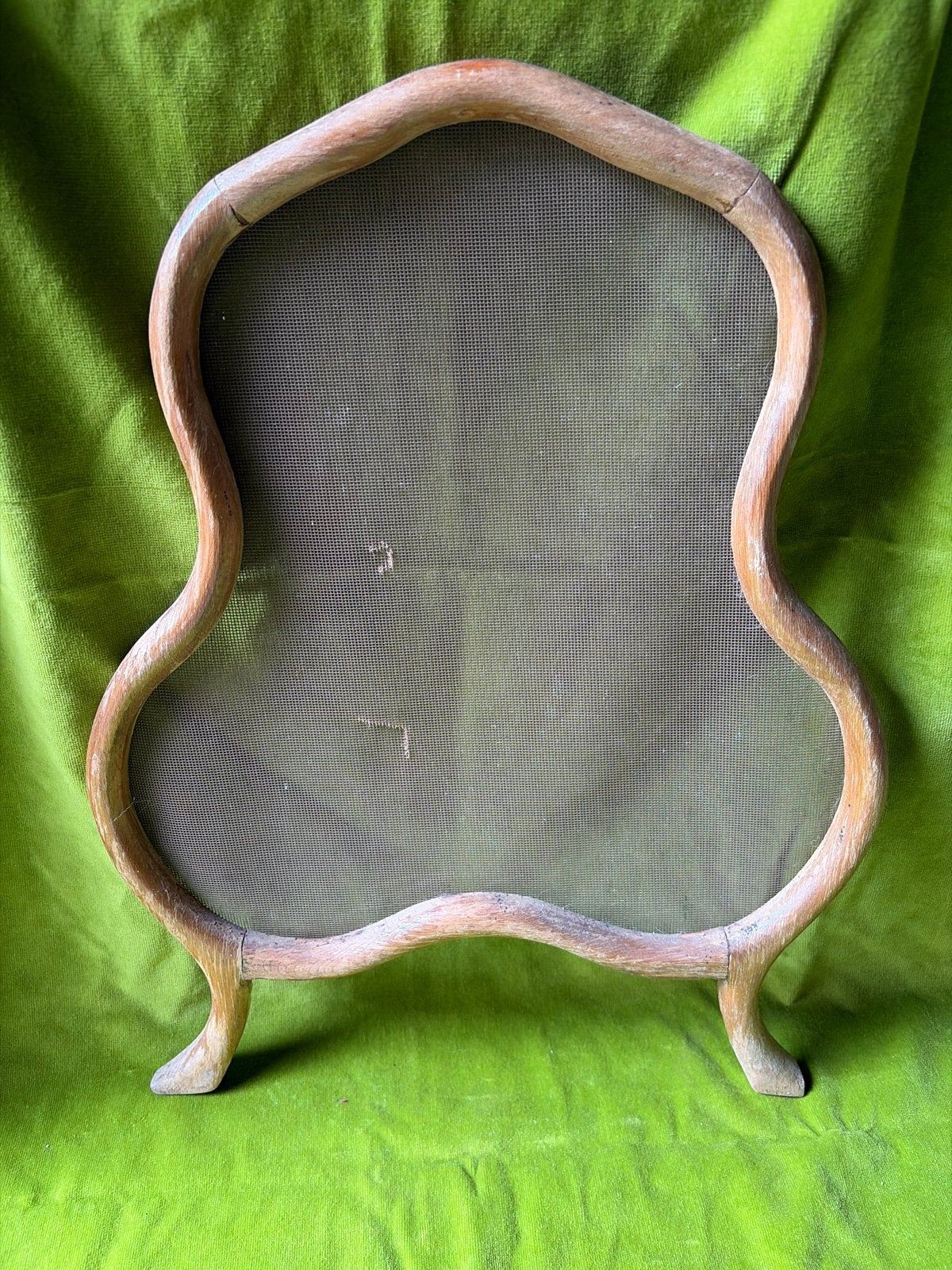 Vintage houten plantenscherm met gaas, Verzenden