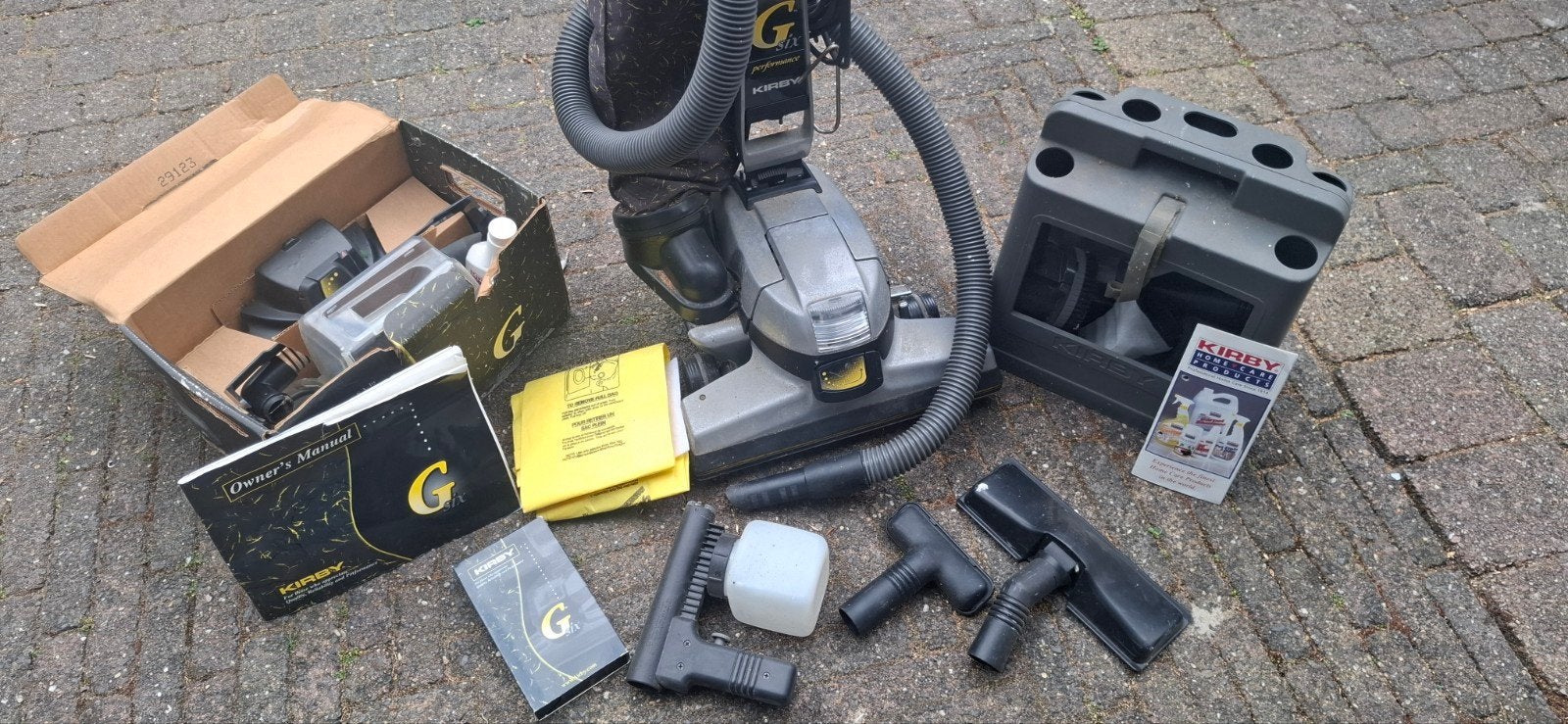 Kirby G Six Performance Stofzuiger met accessoires, Overige merken, Gebruikt, Geschikt voor harde vloeren, 2000 watt of meer