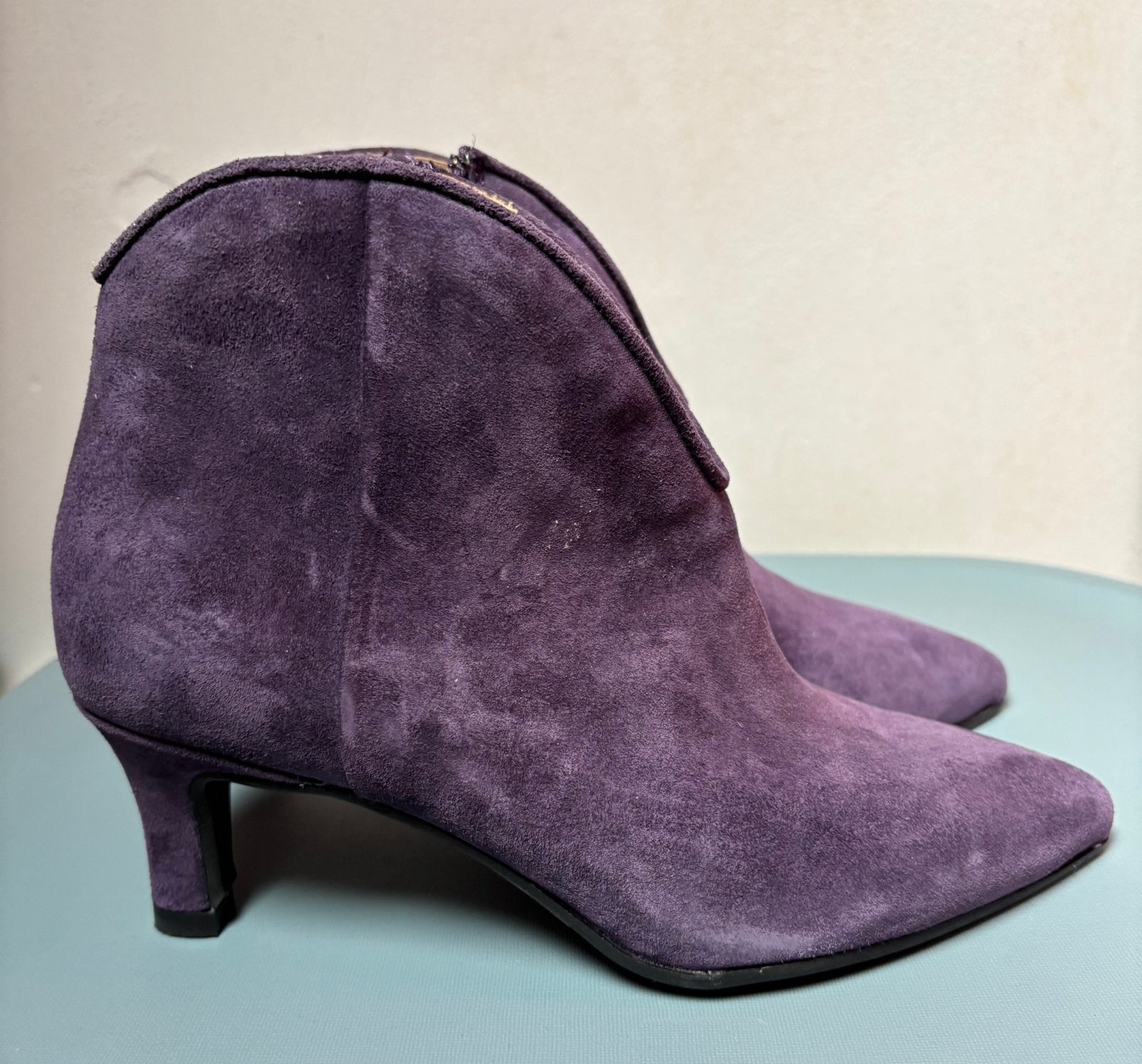Via Vai enkellaarsjes paars suede 37, Overige kleuren, Verzenden, Lage of Enkellaarzen, Nieuw
