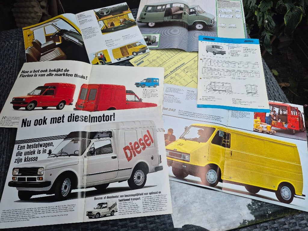 oudefolders Fiat o.a.ducato/fiorino/242 bestel 7x, Ophalen of Verzenden, Zo goed als nieuw, Overige merken