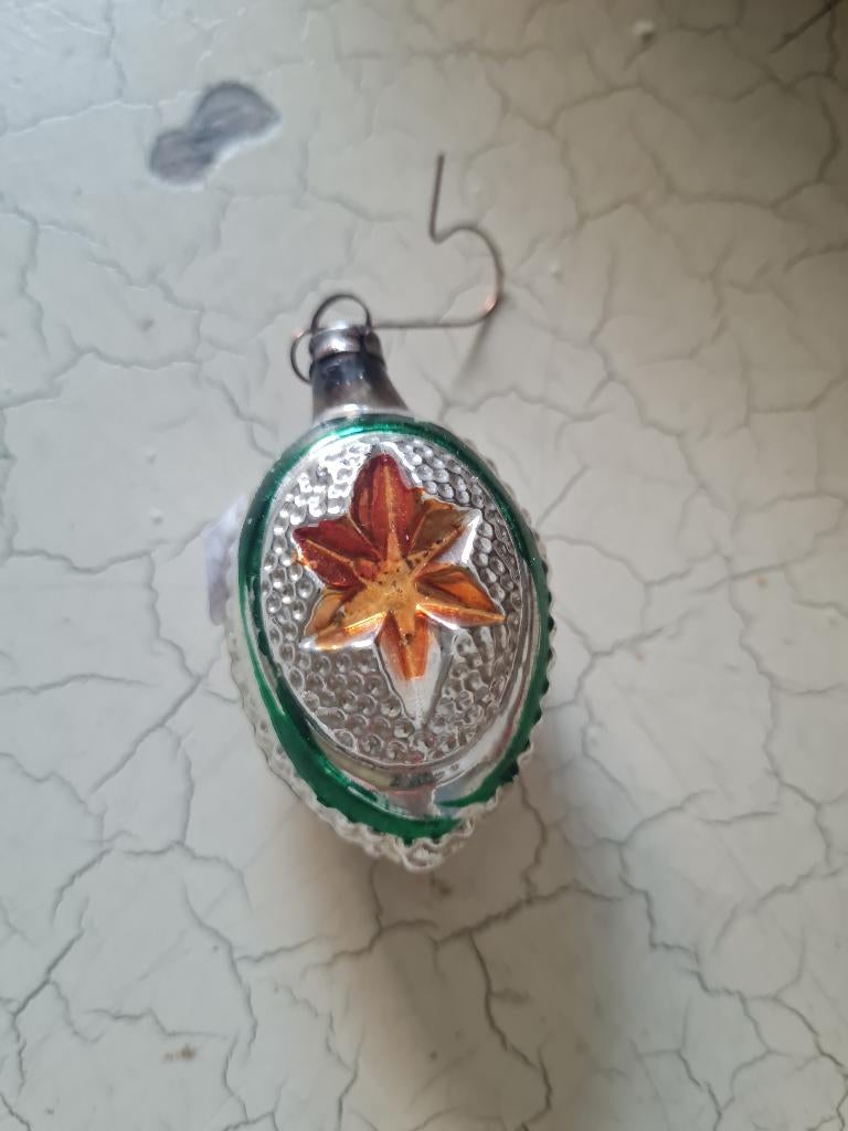 Antieke kleine kerst deukbal, Heikant 21 Kaatsheuvel, Belle Vieille Brocante, Ophalen of Verzenden, Zo goed als nieuw