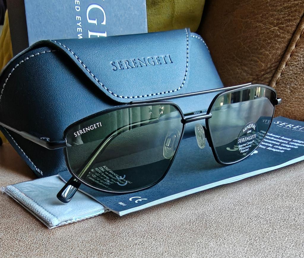 Serengeti zonnebril Marlon ss539003 Polarized 555nm (UNISEX), Overige merken, Zonnebril, Zwart, Nieuw