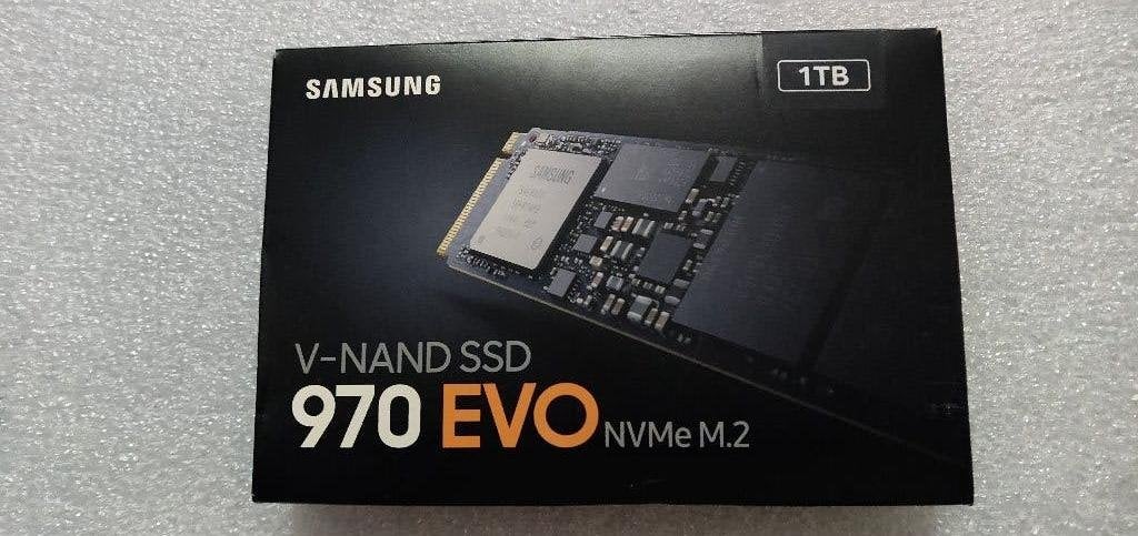 Samsung 970 EVO 1TB MZ-V7E1T0BW NVMe M.2 PCIe 3.0 100%Health, Ophalen, Intern, Gebruikt, SSD