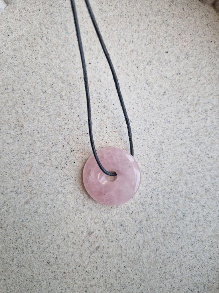 Rozenkwarts ketting steen roze nieuw, Ophalen of Verzenden, Nieuw, Roze, Steen of Mineraal