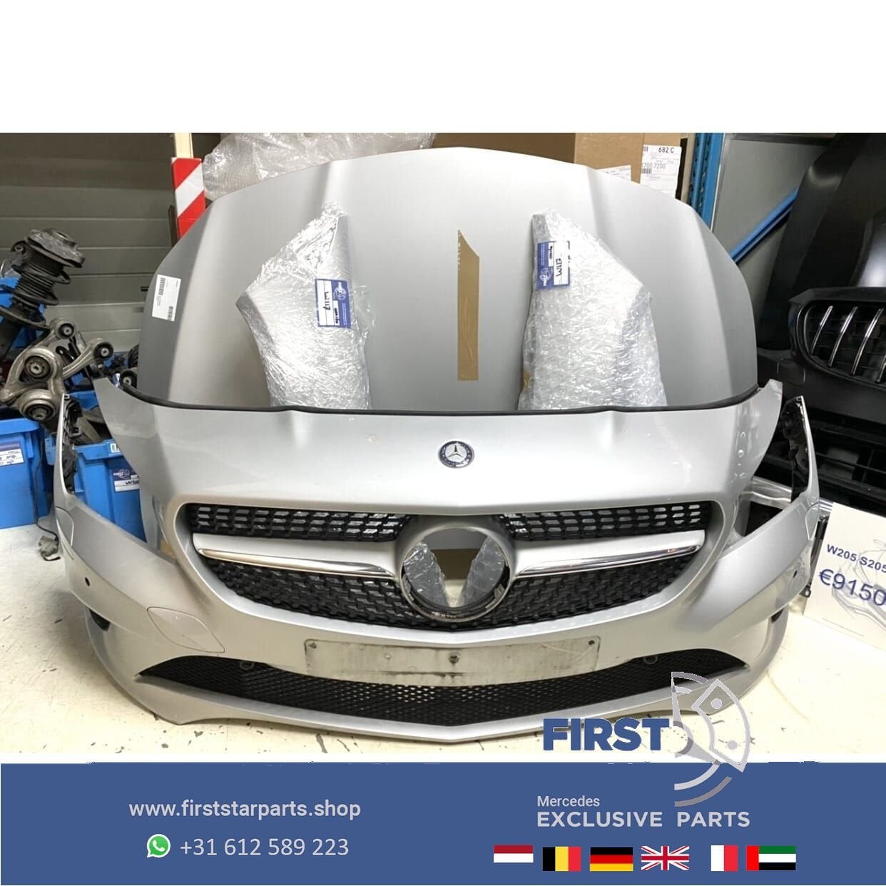 W117 CLA VOORKOP ONDERDELEN Origineel Mercedes ZILVER GRIJS, Gebruikt, -, Voor, Ophalen of Verzenden