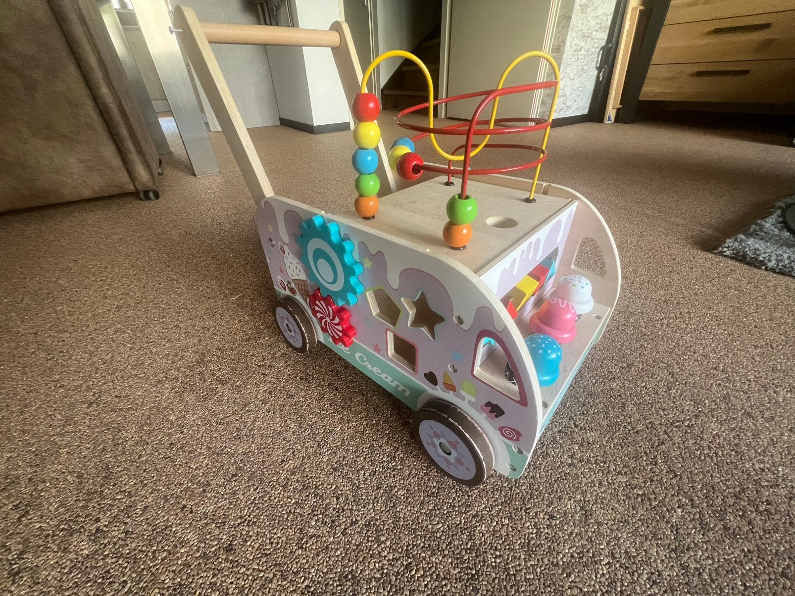 Houten loopwagen / ijscokar – labebe Ice Cream Cart, Ophalen of Verzenden, Zo goed als nieuw, Overige typen