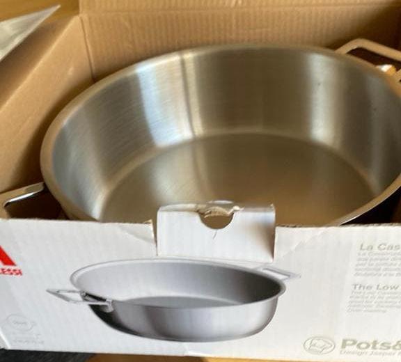 Alessi lage braadpan diameter 28 cm, Ophalen of Verzenden, Nieuw, Rvs, Kookpan of Snelkookpan