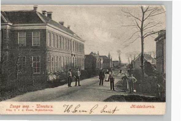 Middelharnis Lange weg Weeshuis  st 1907 S. v.d. Plaat