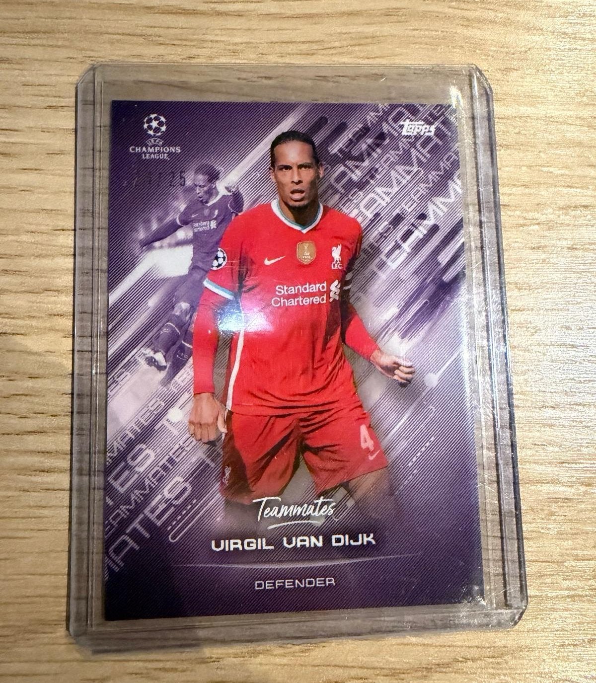 Virgil van Dijk Champions League Voetbalkaart Topps 24/25, Ophalen of Verzenden, Nieuw, Losse kaart