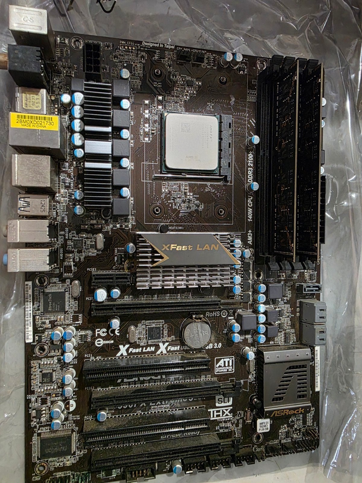 Moederbord met AMD FX Processor en 8GB RAM, Computers en Software, Ophalen of Verzenden, Gebruikt, AMD FX, AM3+