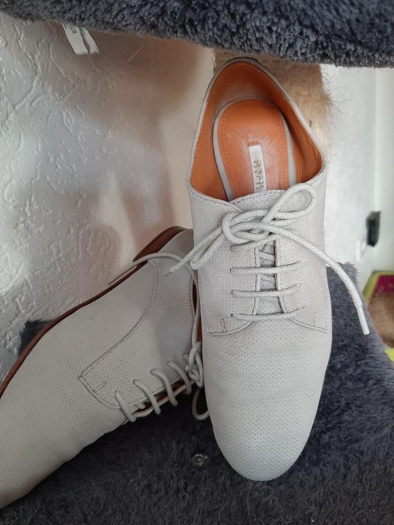 Geox beige/groen suède molières 38, Geox, Beige, Overige typen, Ophalen of Verzenden