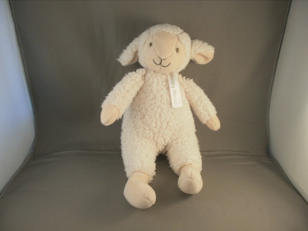 happy horse schaap lamb leo wit wollig met velours masker en, Ophalen of Verzenden, Zo goed als nieuw, Middelgroot (20 tot 80 cm)