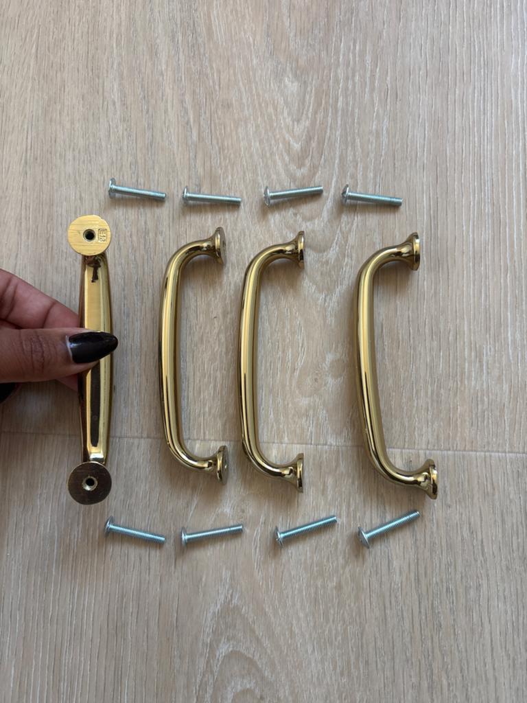 4x IKEA ENERYDA Handgreep, messingkleur/goud , 112 mm, Ophalen of Verzenden, Zo goed als nieuw