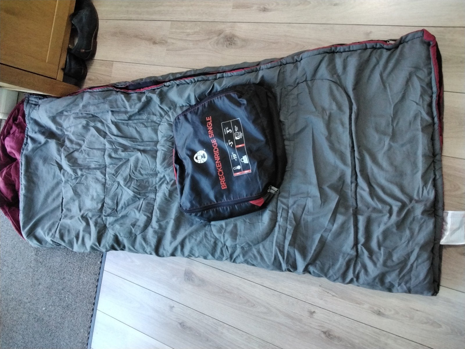 Coleman Breckenridge Single Slaapzak met Capuchon, Caravans en Kamperen, Slaapzakken, Ophalen of Verzenden, Zo goed als nieuw