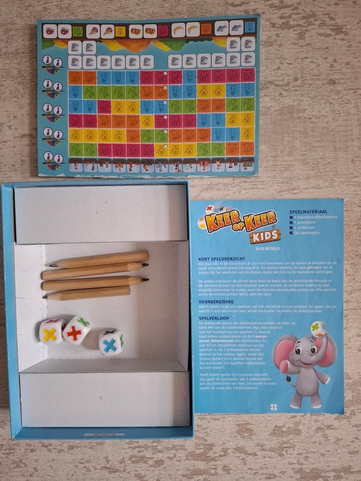 Keer op keer dobbel spel Kids junior, Vijf spelers of meer, Ophalen of Verzenden, Zo goed als nieuw