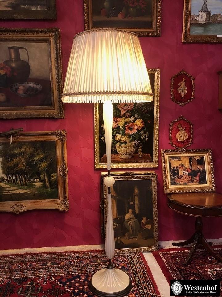 Groot brocante staande lamp - vloerlamp - Murano glas, Ophalen, Gebruikt, Glas, 150 tot 200 cm