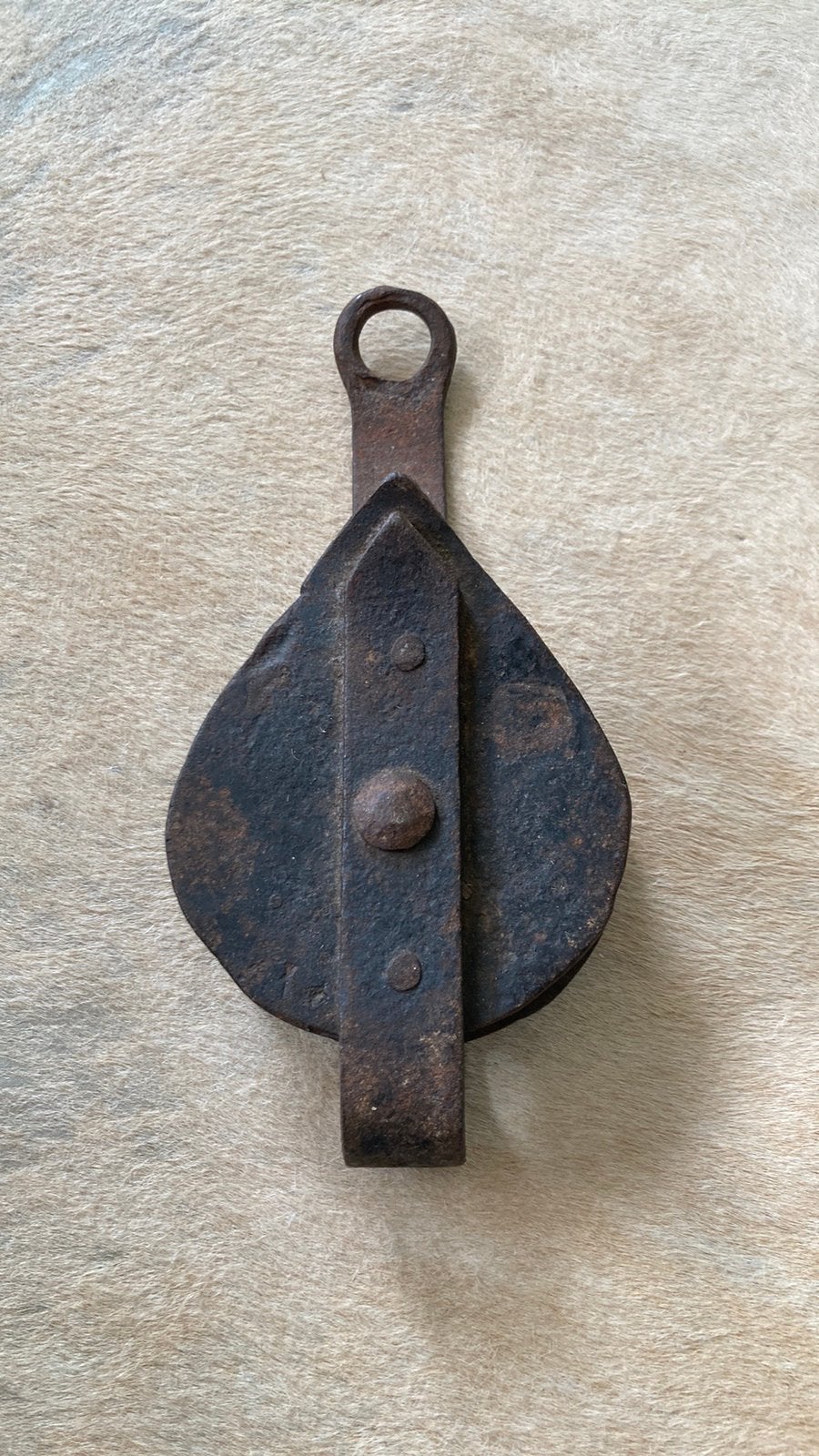 Vintage gietijzer oude katrol, Ophalen