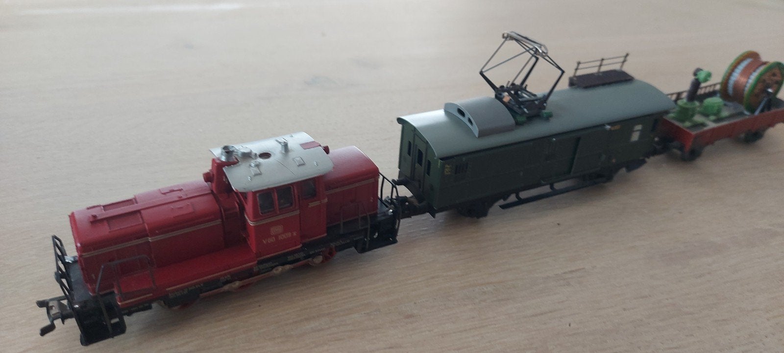 Märklin DB V60 1009 werktrein loc+wgn's artnr 3065+4503+4603, Arnold, Ophalen of Verzenden, Zo goed als nieuw, Gelijkstroom