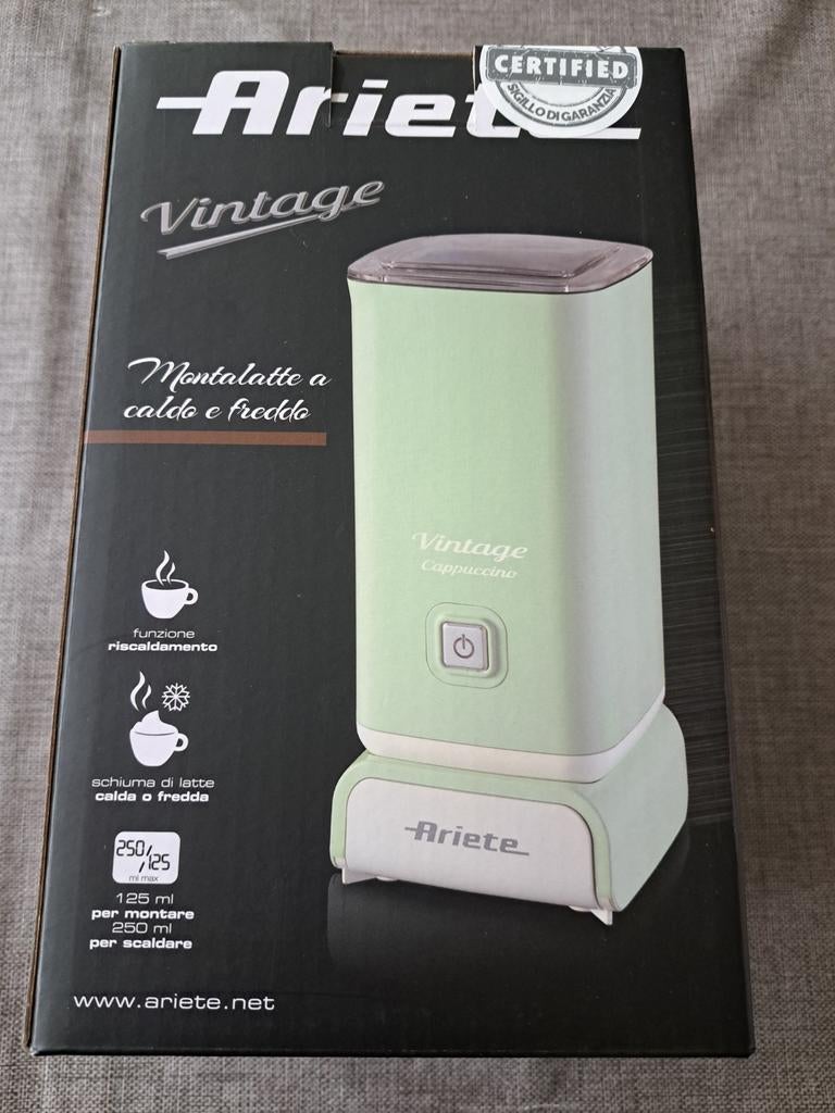 Ariete Vintage Melkopschuimer - Groen, Afneembaar waterreservoir, Overige modellen, Overige typen, Nieuw