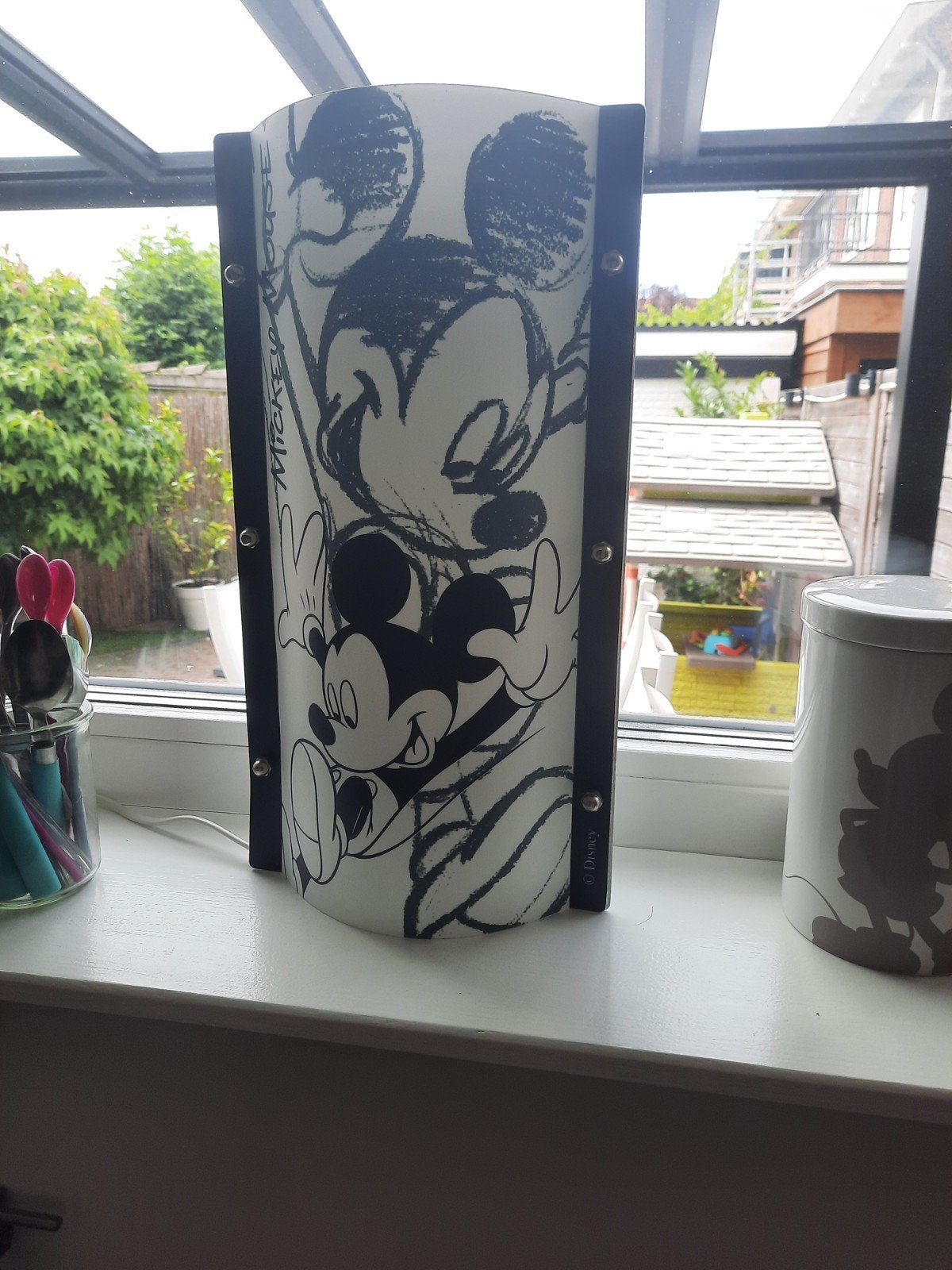 Disney Mickey Mouse slamp lamp 37 cm dubbelzijdig, Ophalen of Verzenden, Mickey Mouse, Beeldje of Figuurtje