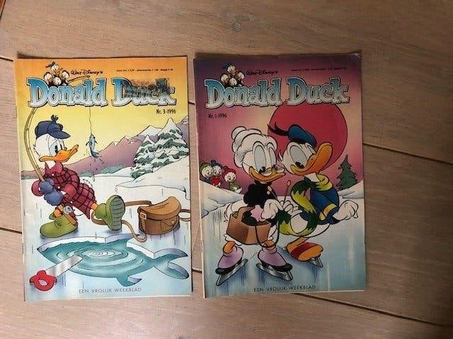 4 Donald Ducks uit 1996, Gelezen, Ophalen of Verzenden, Donald Duck, Meerdere stripboeken