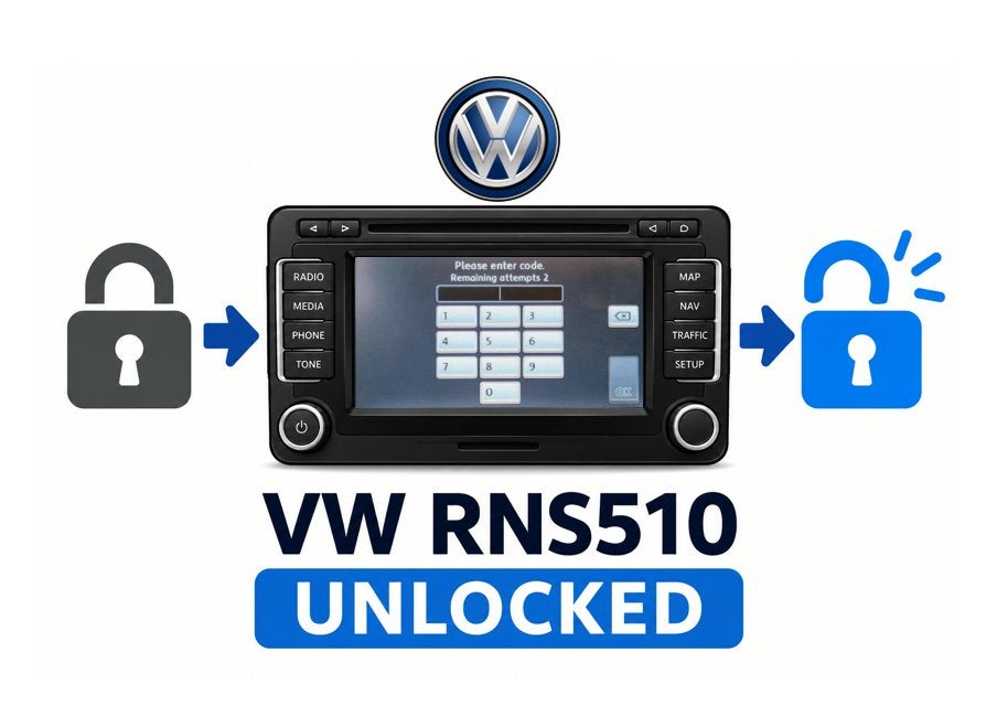 VW RNS510 code unlock service, Ophalen of Verzenden, Nieuw