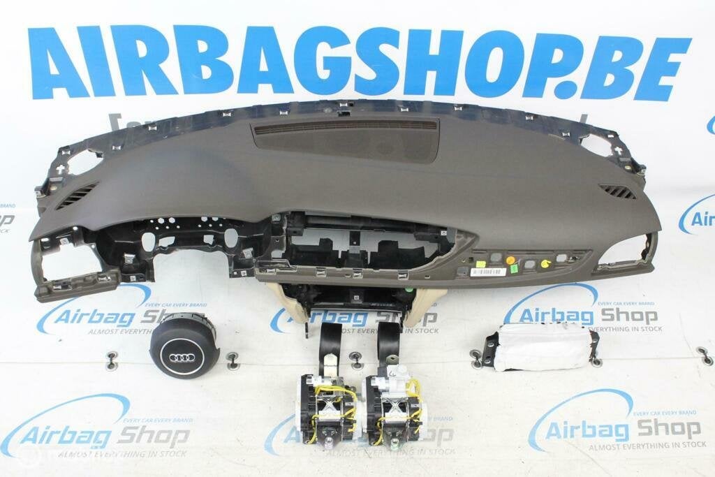 Airbag set Dashboard bruin speaker 3 spaak Audi A6 4G, Gebruikt, Ophalen of Verzenden