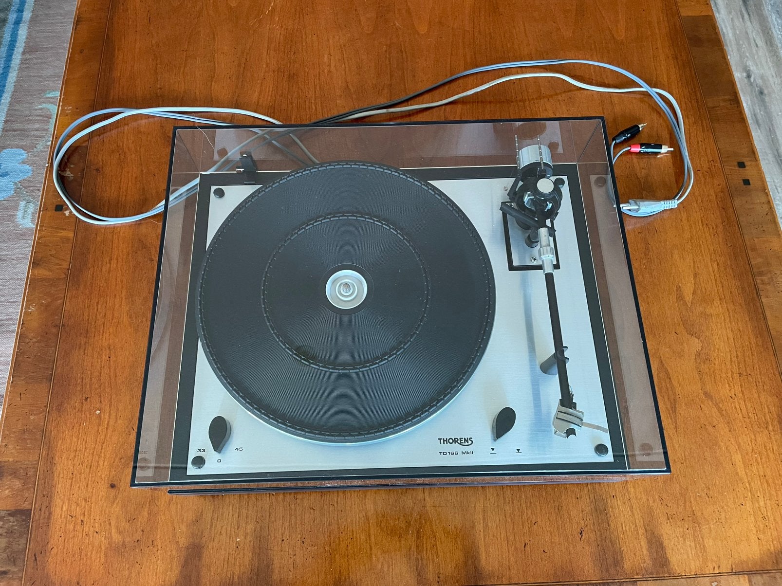 Thorens td 166 mk 2 met garantie, Ophalen of Verzenden, Zo goed als nieuw, Platenspeler, Thorens