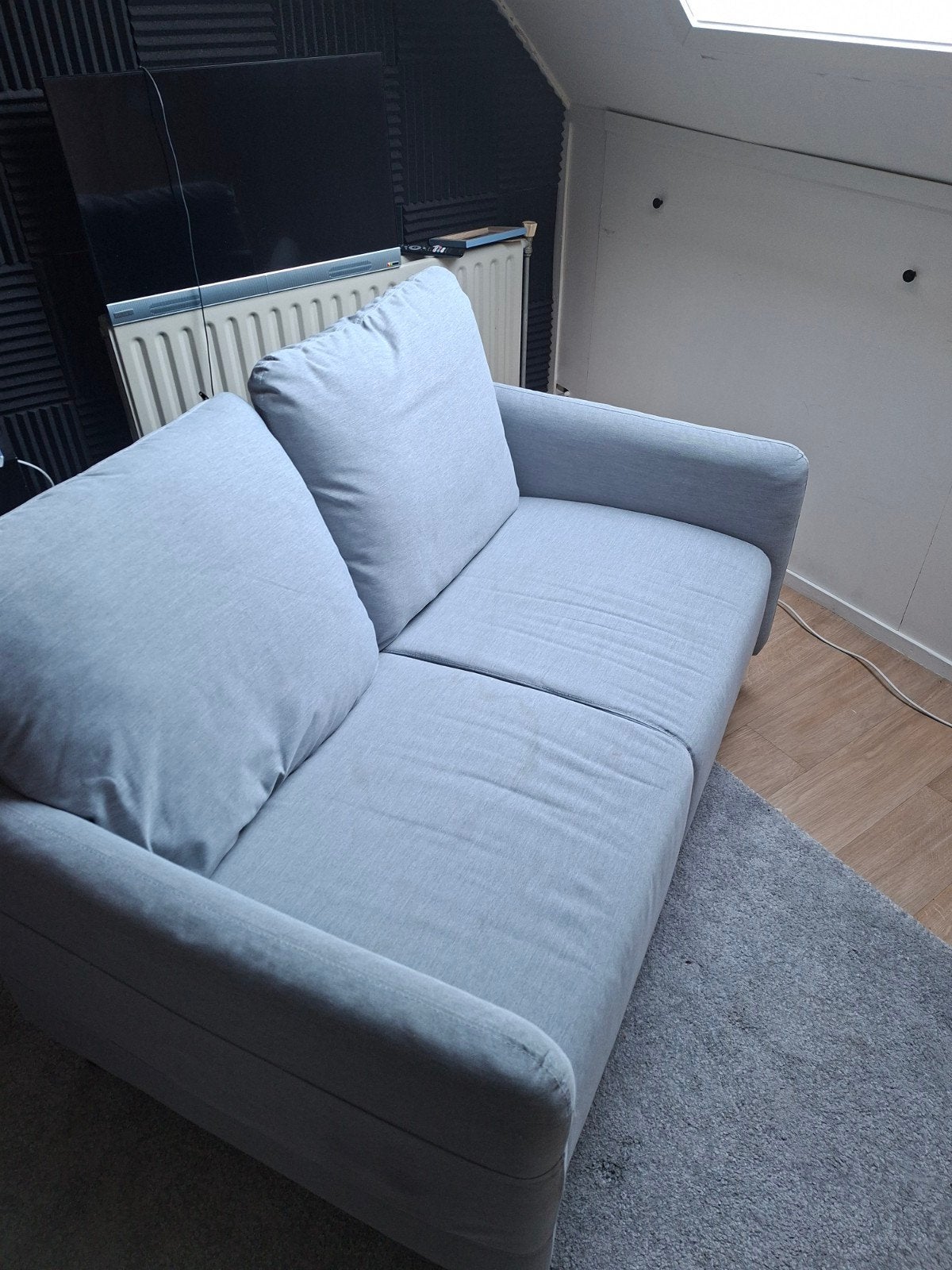 Comfortabele tweepersoonsbank met opbergruimte, Gebruikt, Tweepersoons, 75 tot 100 cm, Ophalen of Verzenden