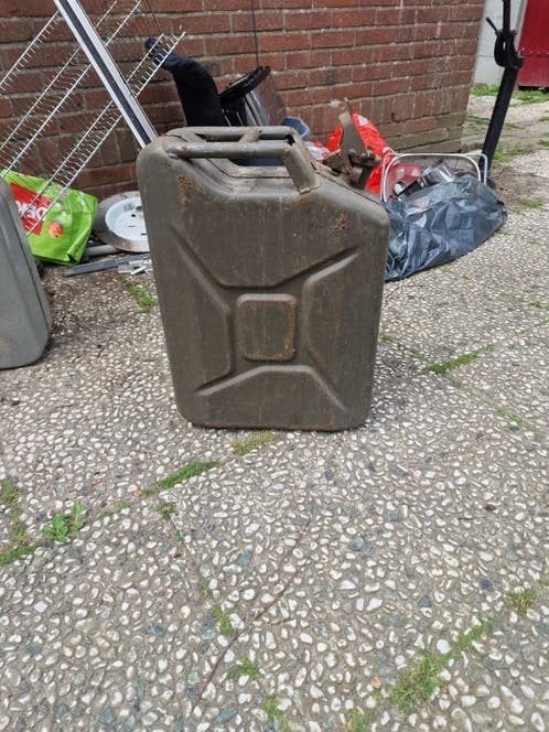 Vintage Jerrycan - Olijfgroen - 20 Liter, Ophalen of Verzenden