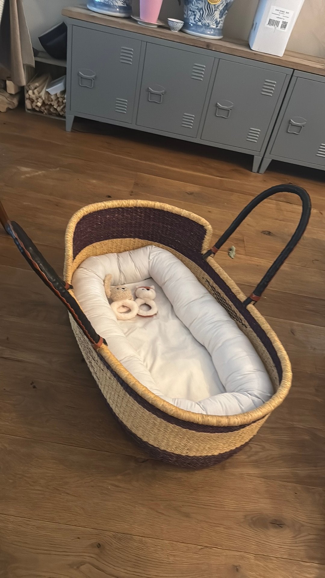 Gevlochten rieten wieg, Kinderen en Baby's, Ophalen, Zo goed als nieuw, Wieg
