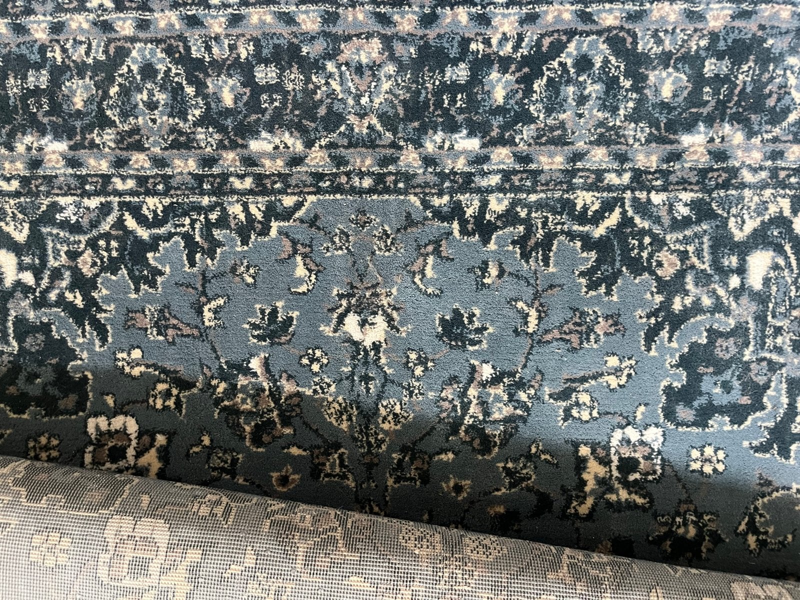 IKEA VEDBÄK Tapijt - Blauw/Grijs, 133x195 cm, Huis en Inrichting, Stoffering | Tapijten en Kleden, Ophalen, Gebruikt, 100 tot 150 cm