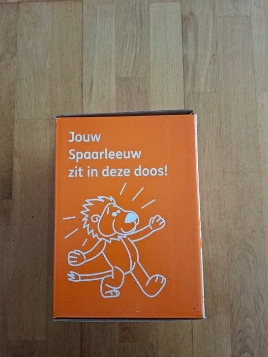 Spaarleeuw ing spaarpot oranje, Ophalen of Verzenden, Nieuw, Overige materialen, Dier