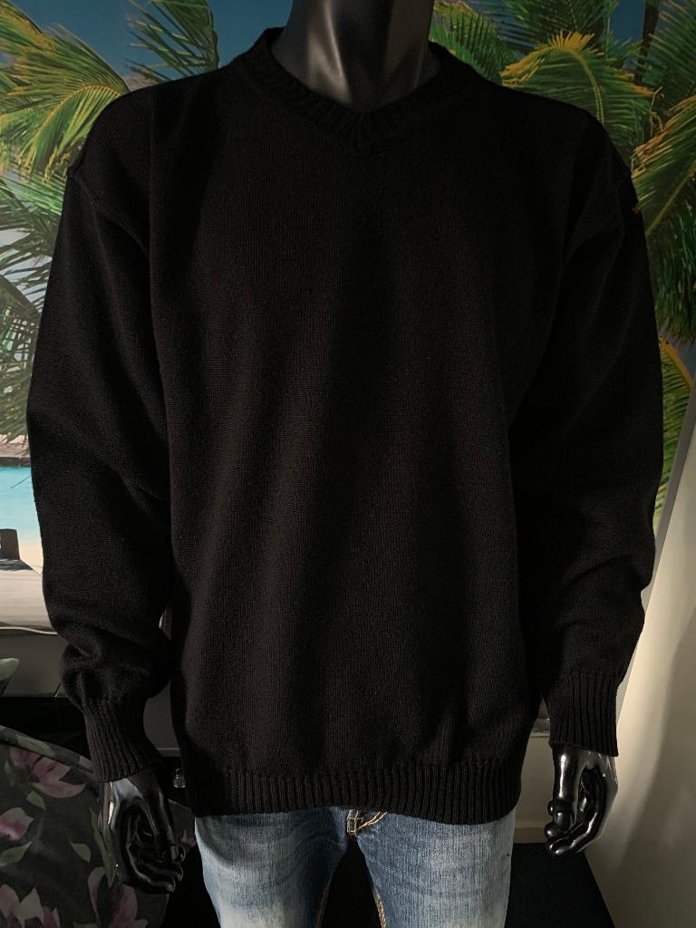 *PAUL & SHARK* ZGAN Mooie Zwarte V-HALS BRETAGNE HEREN Trui., Kleding | Heren, Truien en Vesten, Verzenden, Zwart, Overige maten