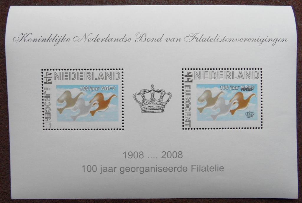 Velletje postzegels –  2 x 100 jaar KNBF., Postzegels en Munten, Postzegels | Nederland, Ophalen of Verzenden, Postfris
