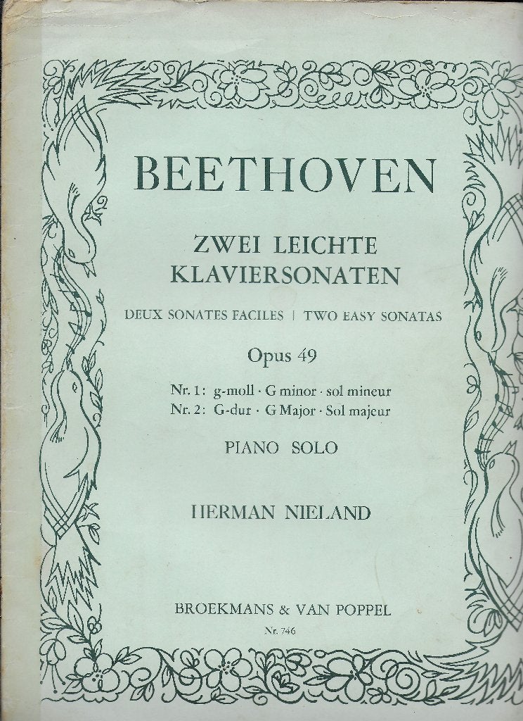 So85 bladmuziek beethoven twee eenvoudige sonaten opus 49 -, Ophalen of Verzenden, Gebruikt, Artiest of Componist, Klassiek