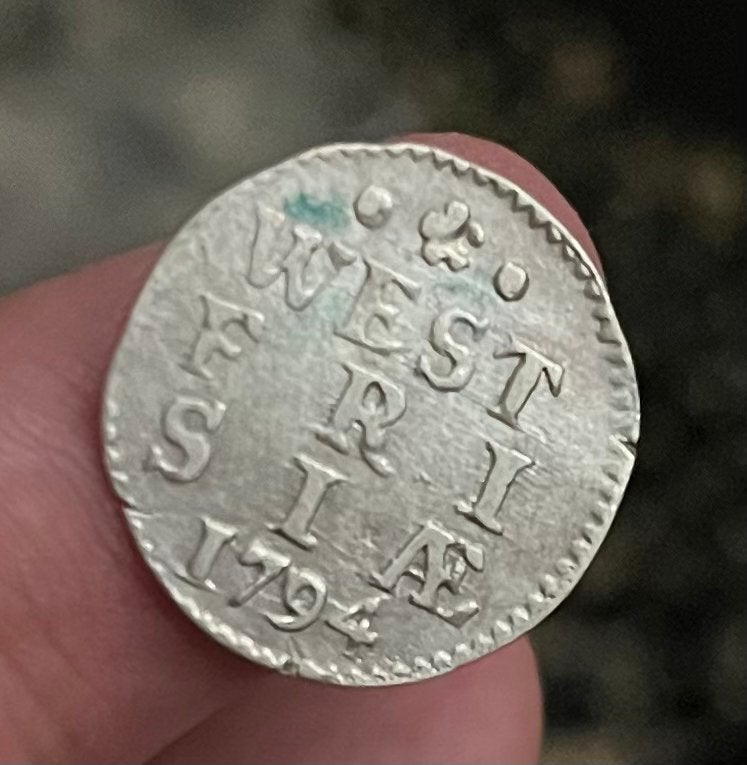 Zilveren 2 Stuiver West-Friesland 1794 VOC-periode, Vóór koninkrijk, Zilver, Losse munt, Overige waardes