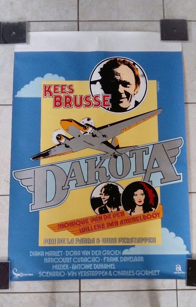 Nederlandse Filmposter Dakota (1974) (Wim Verstappen), Ophalen of Verzenden, A1 t/m A3, Film en Tv, Rechthoekig Staand