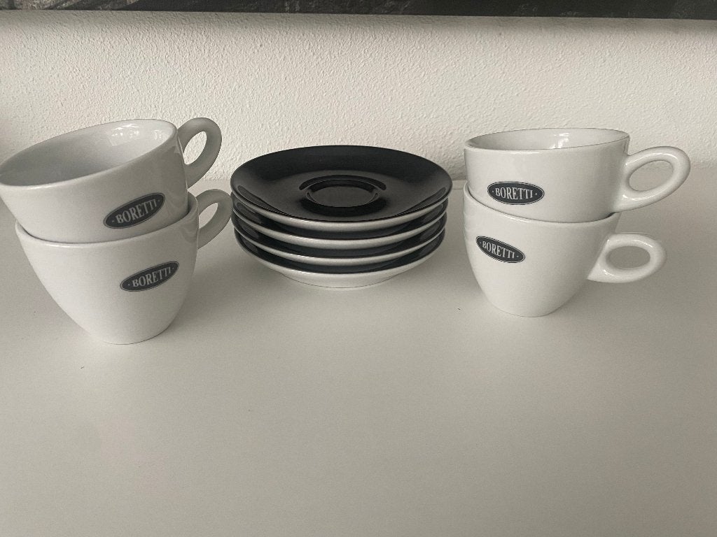 Boretti kop en schotel 4x, Overige merken, Nieuw, Ophalen of Verzenden, Overige stijlen