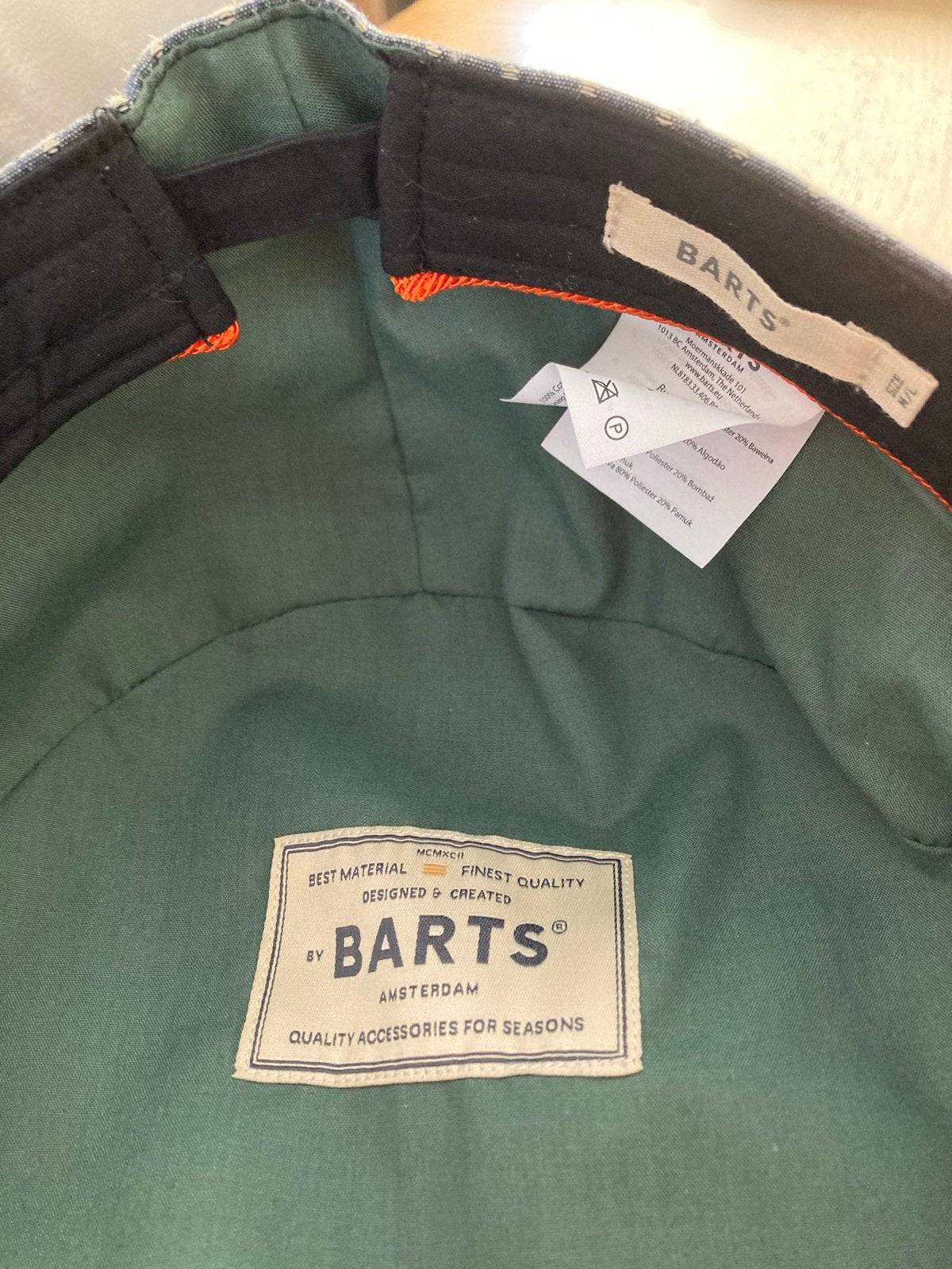 Barts platte pet met stippenpatroon, Ophalen of Verzenden, Zo goed als nieuw, One size fits all, Pet
