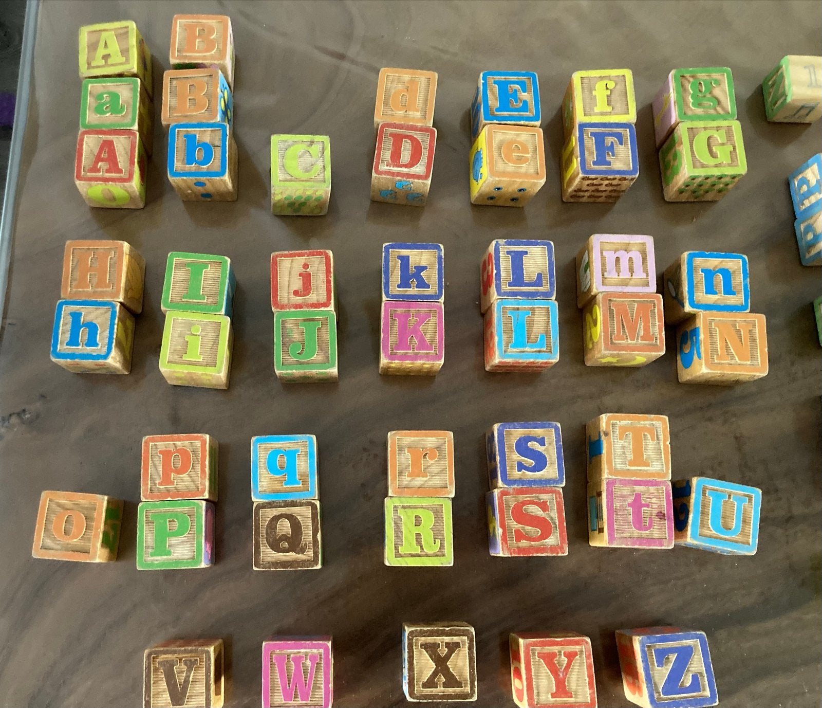 Houten blokken met letters, cijfers en symbolen, Ophalen of Verzenden, Gebruikt, Bouwen