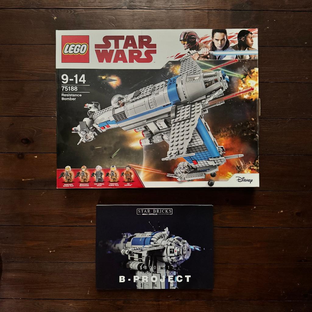 Lego Star wars 75188 bomber + starbricks UCS SB00302 manual, Star Wars, Lego, Ophalen of Verzenden, Complete set