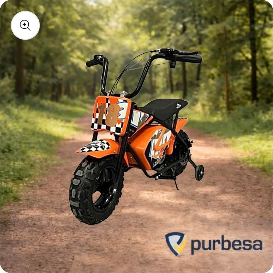 Elektrische Kinder Crossmotor 250W 24V met Zijwielen, Fietsen en Brommers, Overige merken, Info@purbesa.nl, Purbesa, Purbesa