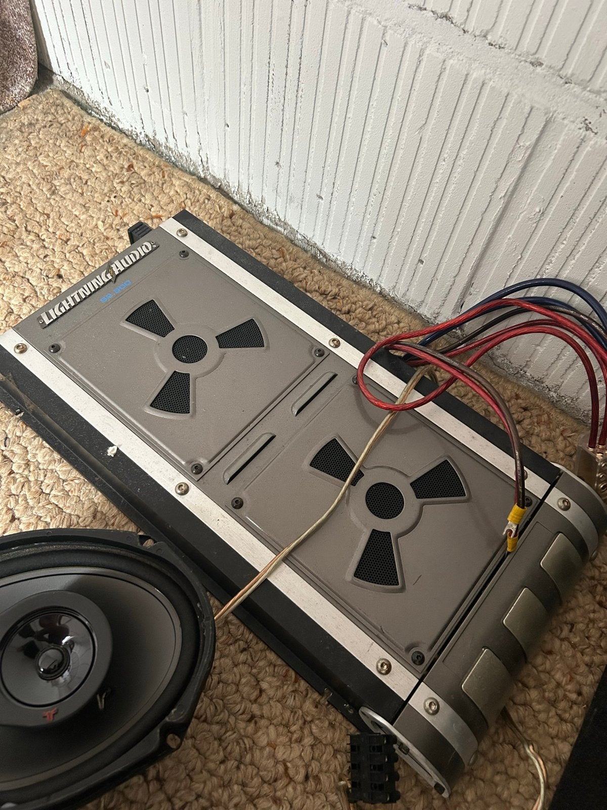 Lightning Audio versterker, subwoofer en speakers, Ophalen, Gebruikt