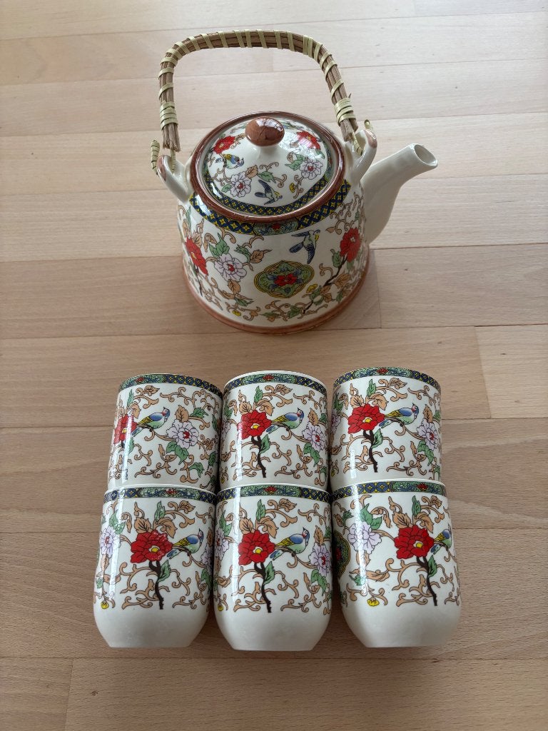 Clayre & Eef theeservies theepot, Ophalen of Verzenden, Gebruikt, Overige stijlen, Overige typen