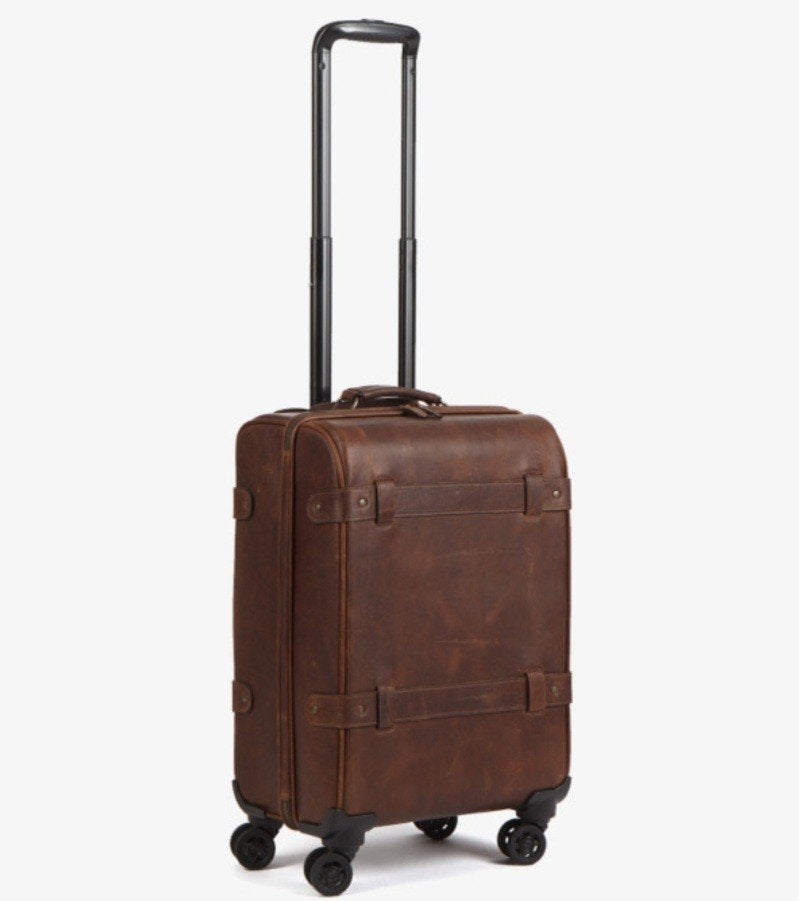Moore and Giles Parker Carry-On Koffer, 40 tot 60 cm, 30 cm of meer, Bruin, Minder dan 35 cm