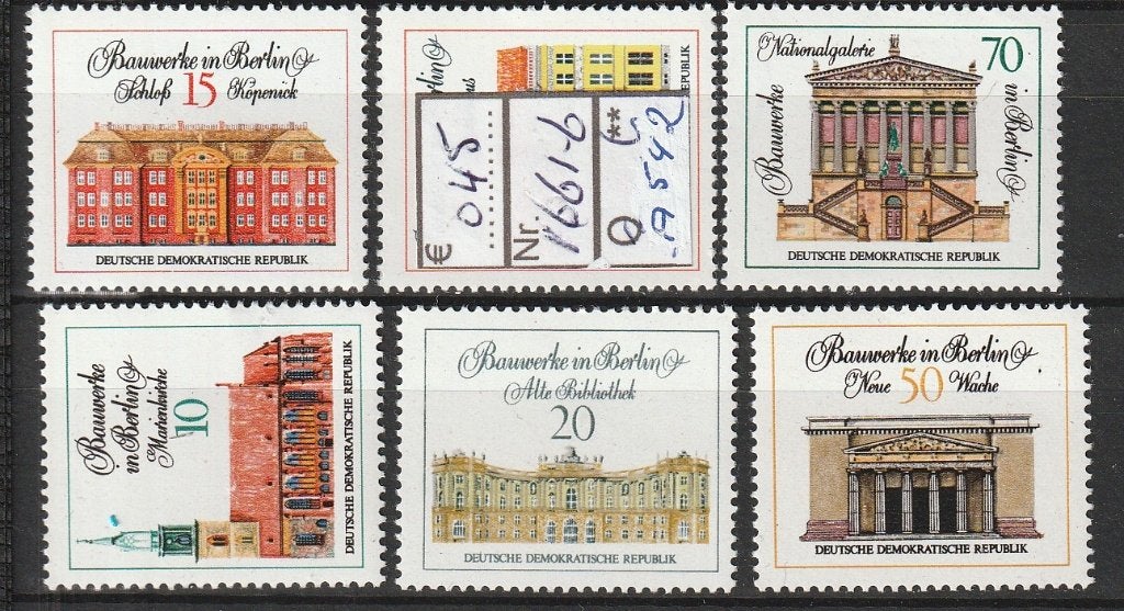 DDR Berlijnse Gebouwen Michel 1661-6 Nr.A542p, Verzenden, DDR, Postfris