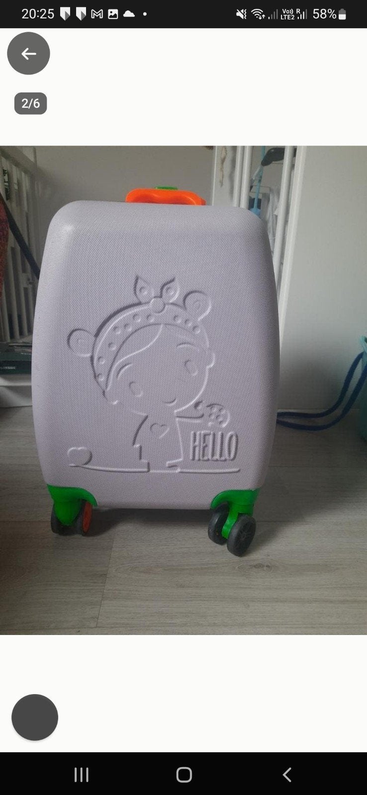 Kinder reiskoffer met wieltjes en uitschuifbaar handvat, Uitschuifbare handgreep, Gebruikt, Minder dan 40 cm, Ophalen of Verzenden